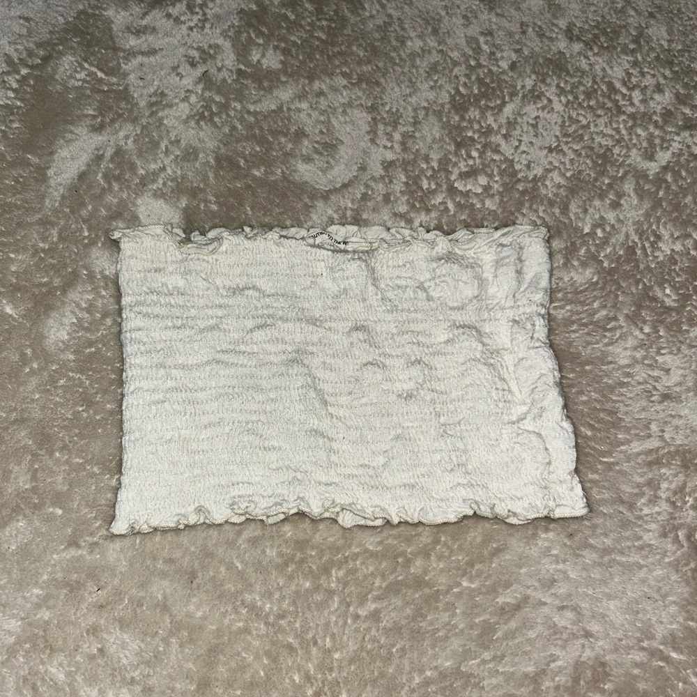 Caution To The Wind Cream Textured Top